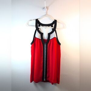Stylish Red and Black Tank Top